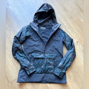 DAKINE Pollox Softshell Fleece Lined Camo Camouflage Anorak Half Zip Small